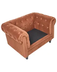 Armchair CHESTERFIELD Velvet Golden Brown_1033558
