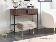 Upholstered Storage Bench ODESSA Velvet Beige_891349