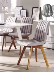 Set of 2 Dining Chairs CALGARY Taupe_800096