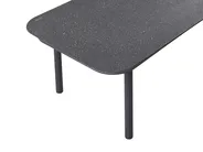Garden Sofa with Table 4 Seater POLLINA Metal Black_1078924