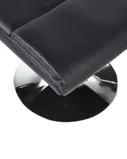 Massage Chair LEGEND with Footstool Faux Leather Black_963889