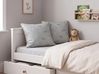 Set of 2 Decorative Cushions ARALES 45 x 45 cm Cotton Light Grey Animal Pattern