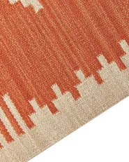 Rug GAVAR Orange 140 x 200 cm Kilim Cotton_869202