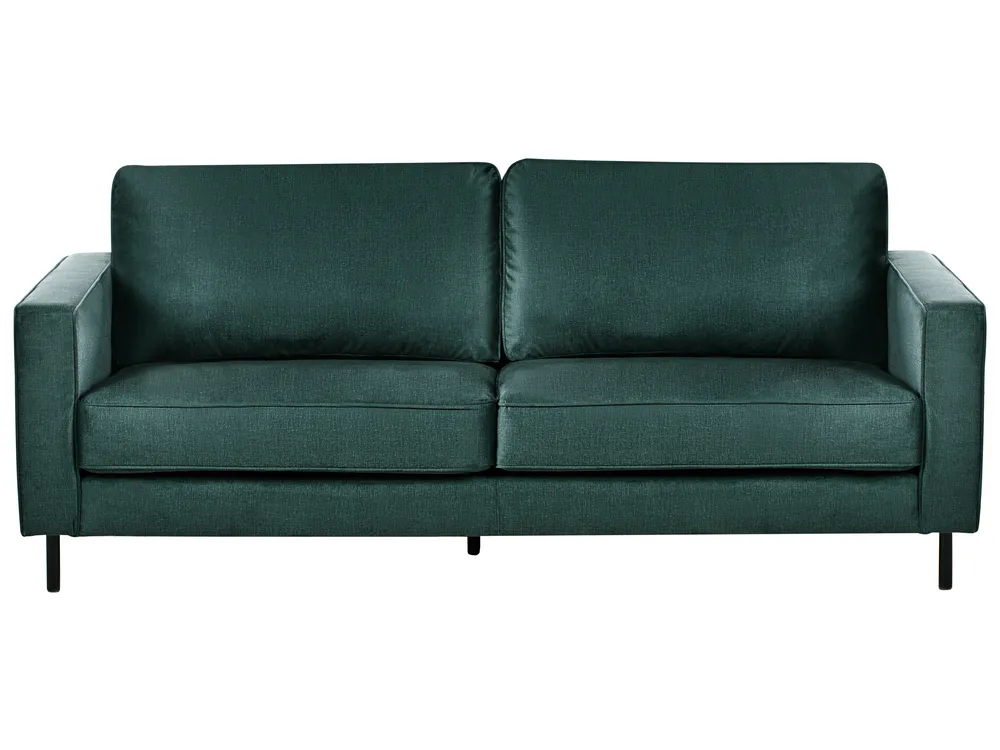 Living Room Set 4 Seater SAVALEN Velvet Dark Green_964567