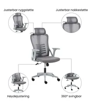 Kontorstol ERGONOX Grå_1071051