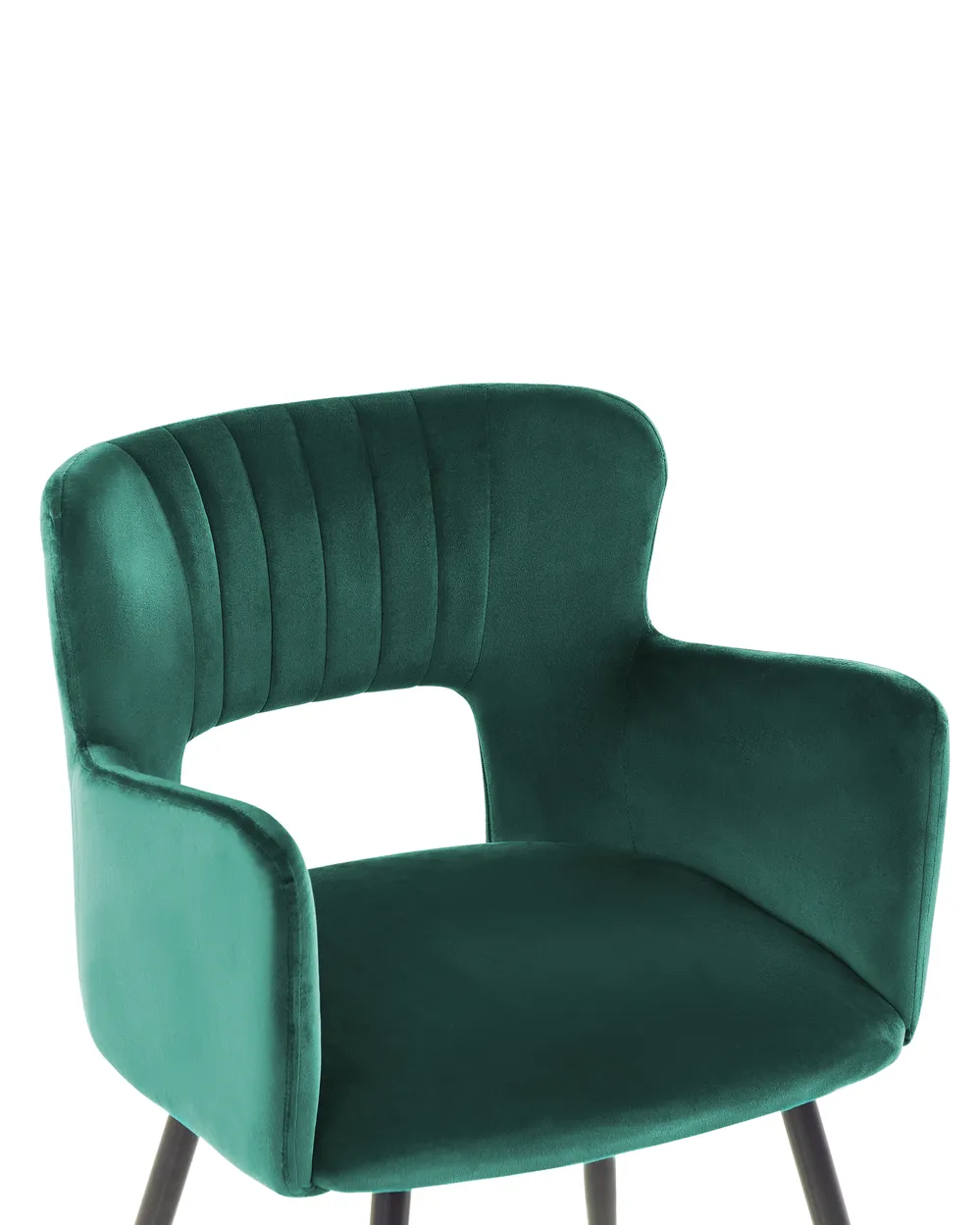 Set of 2 Dining Chairs SANILAC Velvet Emerald Green_847176