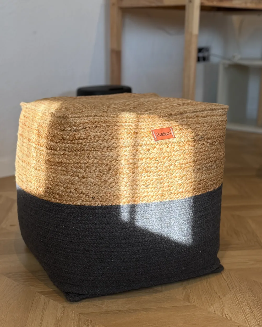 Sittpuff KIRAMA Jute Mörkgrå_1023930