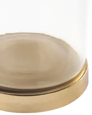 Set of 2 Trinket Boxes LAKI Glass Gold_848980