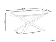 Förlängningsbart matbord GAIRDNER Brun 140/180 cm 90 cm_1029175