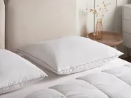 3-Chamber Bed Pillow TEIDE High 80 x 80 cm Duck Feathers and Down White_1022891