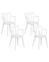 Set of 4 Dining Chairs MORILL White