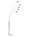 Floor Lamp FLINDERS Adjustable Metal Silver