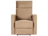 Manual Recliner Living Room Set 3 Seater VERDAL Velvet Light Brown_1081274