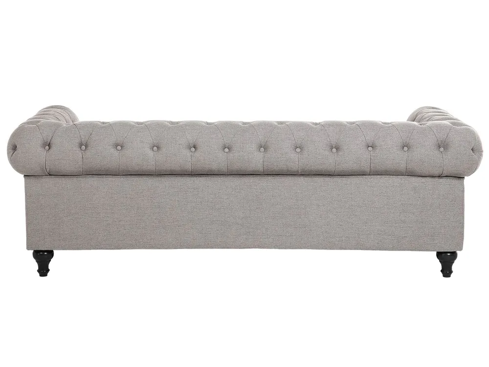 Sohvaryhmä 4-istuttava CHESTERFIELD Kangas Vaaleanharmaa_797136
