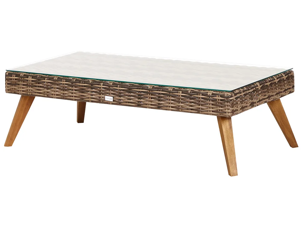 Garden Lounge Set with Table 5 Seater VITTORIA XL PE Rattan Olive Green_928566