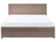 Ottoman Bed MASSOGNES Boucle Taupe 140 x 200 cm_1030447