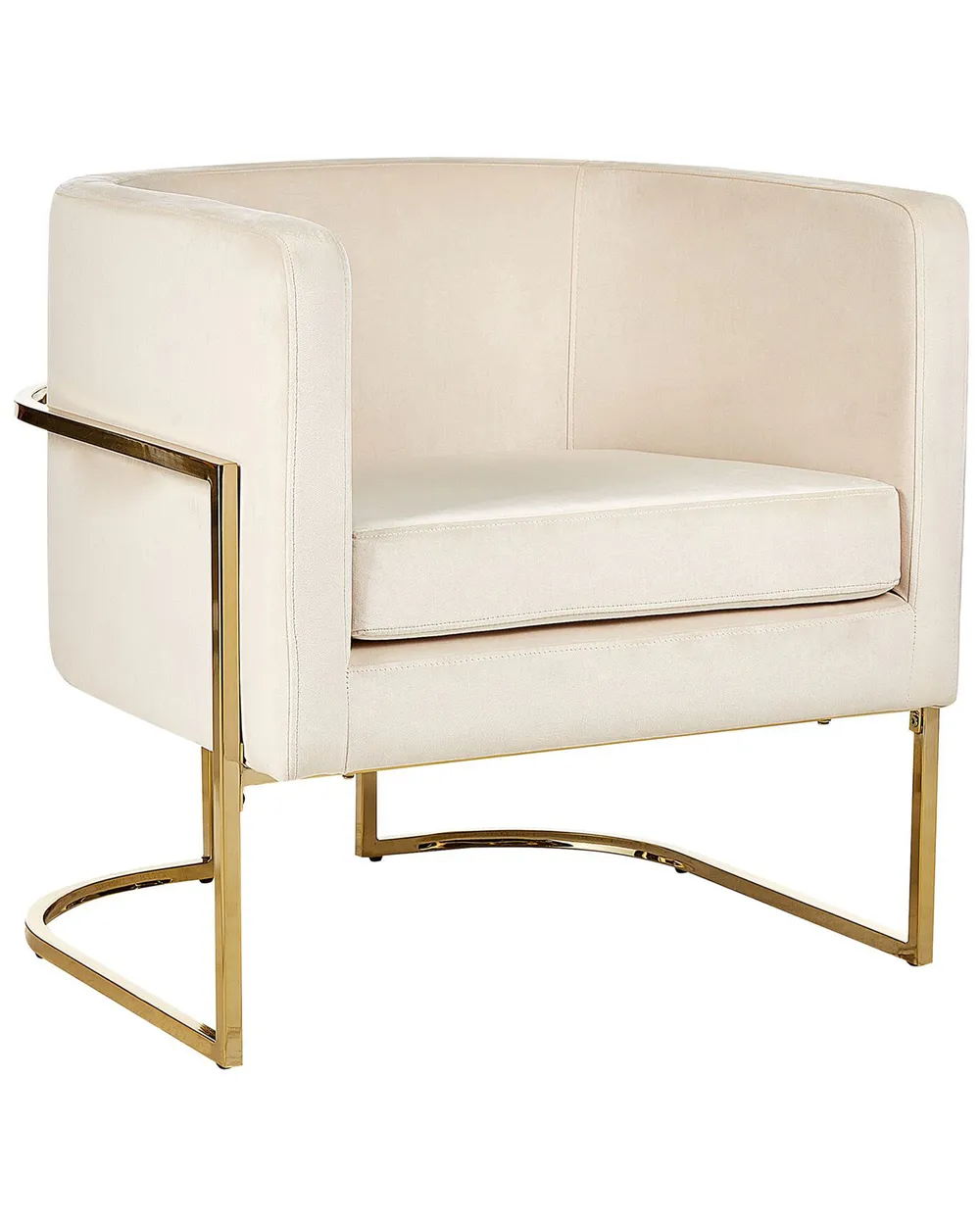 Armchair SIRKKA Velvet Light Beige