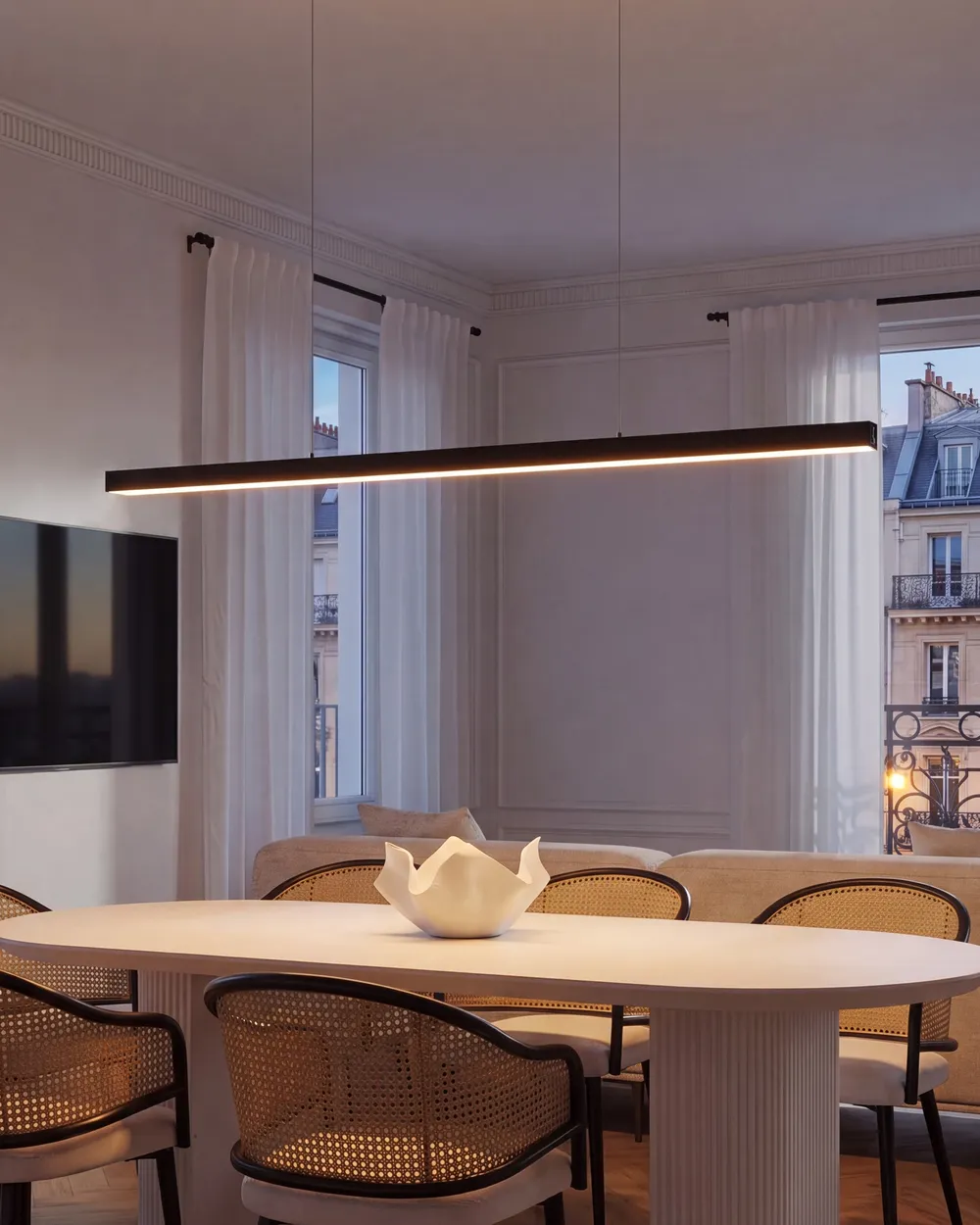 LED Pendant Lamp BADDANA Metal Black