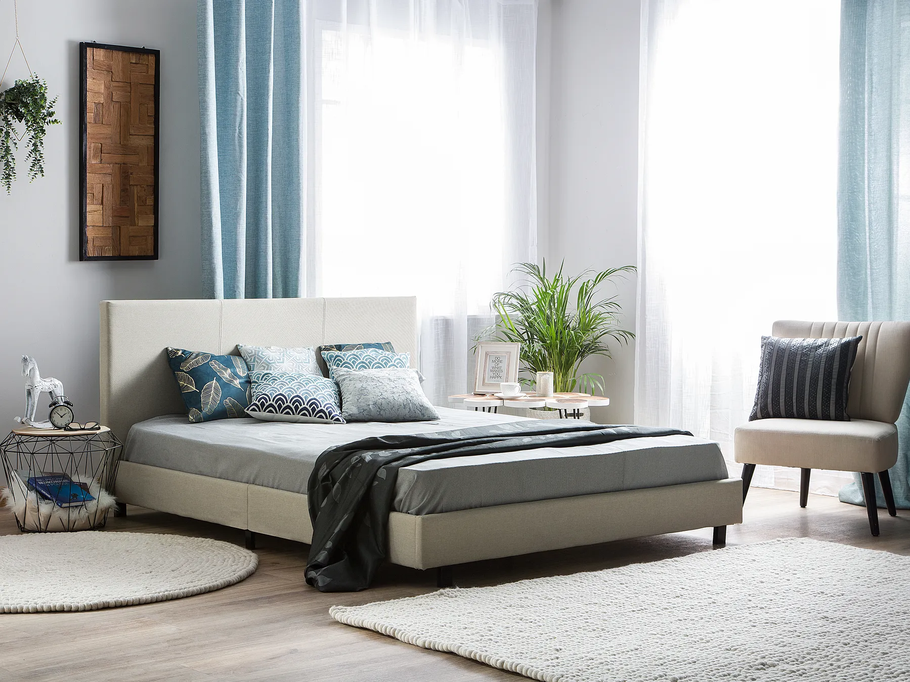 Vattensäng ALBI 180 x 200 cm Beige_916407