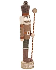 Set of 2 Figurines KOLARI 68/91 cm Nutcracker Brown_1156781