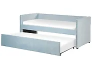 Sänky lisävuoteella Sametti TROYES 90 x 200 cm Vaaleansininen_837053