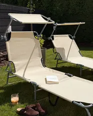 Aurinkotuoli FOLIGNO kallistettava Metalli Beige_1085797