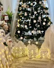 Set of 3 Christmas Decorations LED HALLANGEN 20/25/30 cm Christmas Gifts Multicolour_1050784
