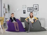 Sittsäck 300 L FUZZY 140 cm 180 cm Mörklila_1080308