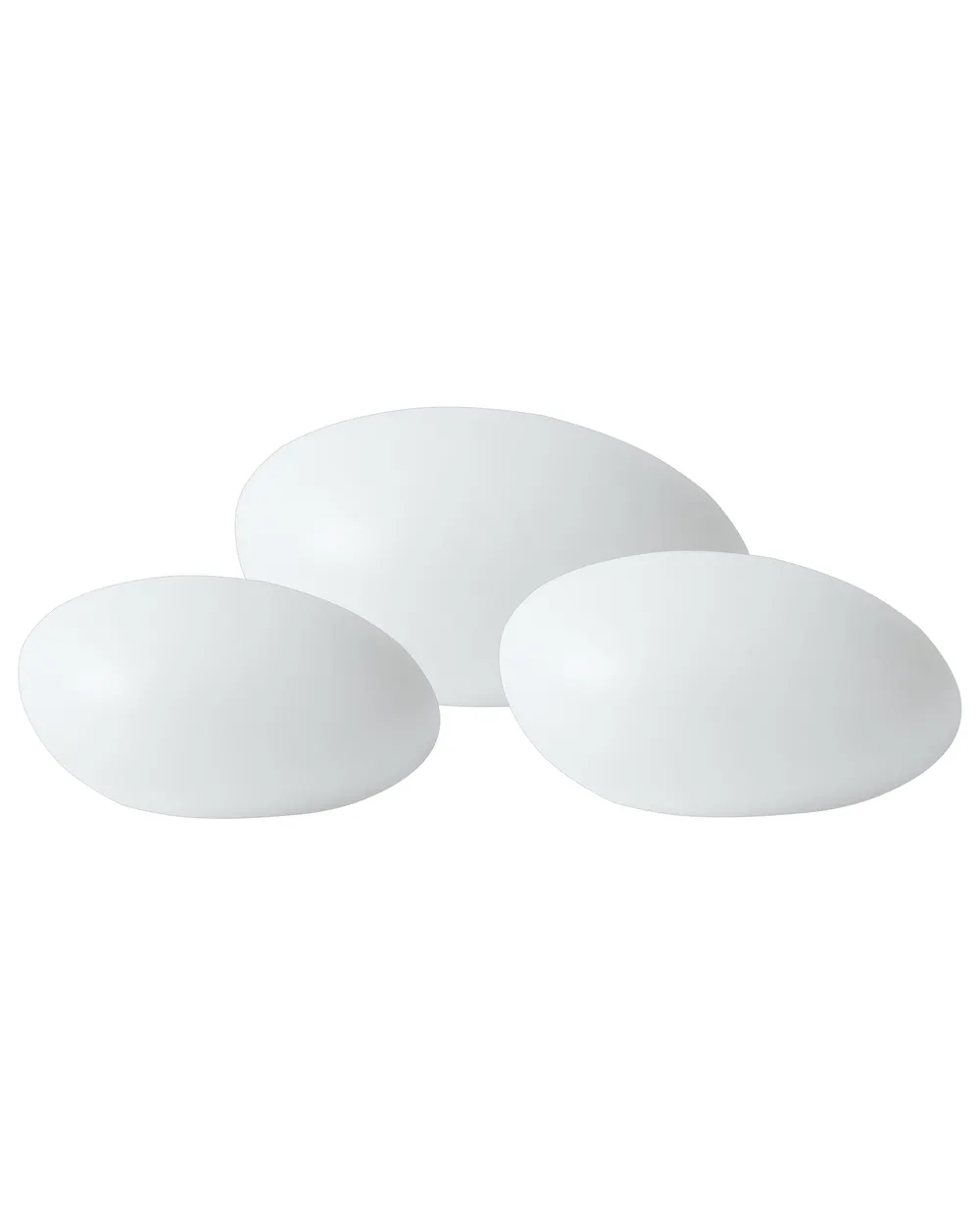 Set med 3 LED-dekorationslampor för utomhusbruk FARALLON med fjärrkontroll Vit_960832