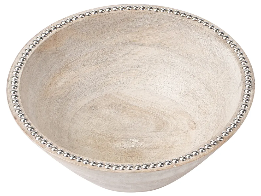 Set of 2 Bowls LUXOR Mango Wood Light Brown_1003872
