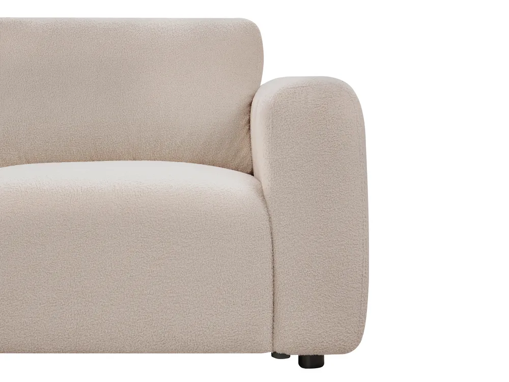Modulär hörnsoffa 5-sits KIVVIK Bouclé Beige Högervänd_1045665