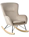 Rocking Chair ELLAN Velvet Beige