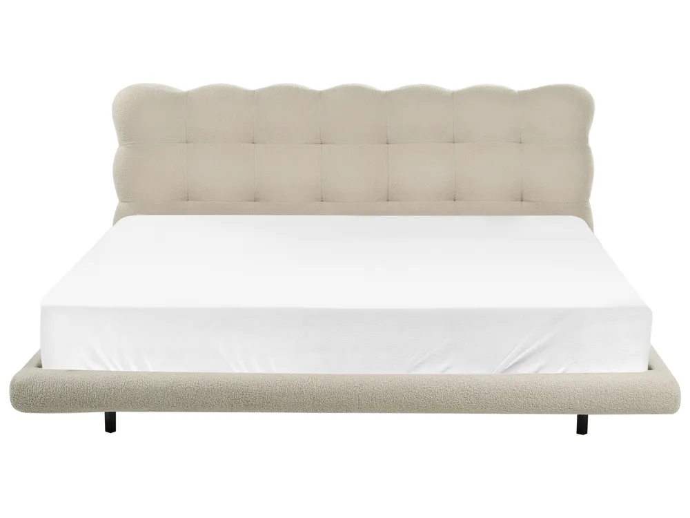Bed Boucle SOULISSE 180 x 200 cm (EU Super King) Beige_1129664