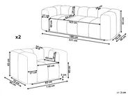 Sofagruppe 5-seters ANTOLA Bouclé Beige_1161568