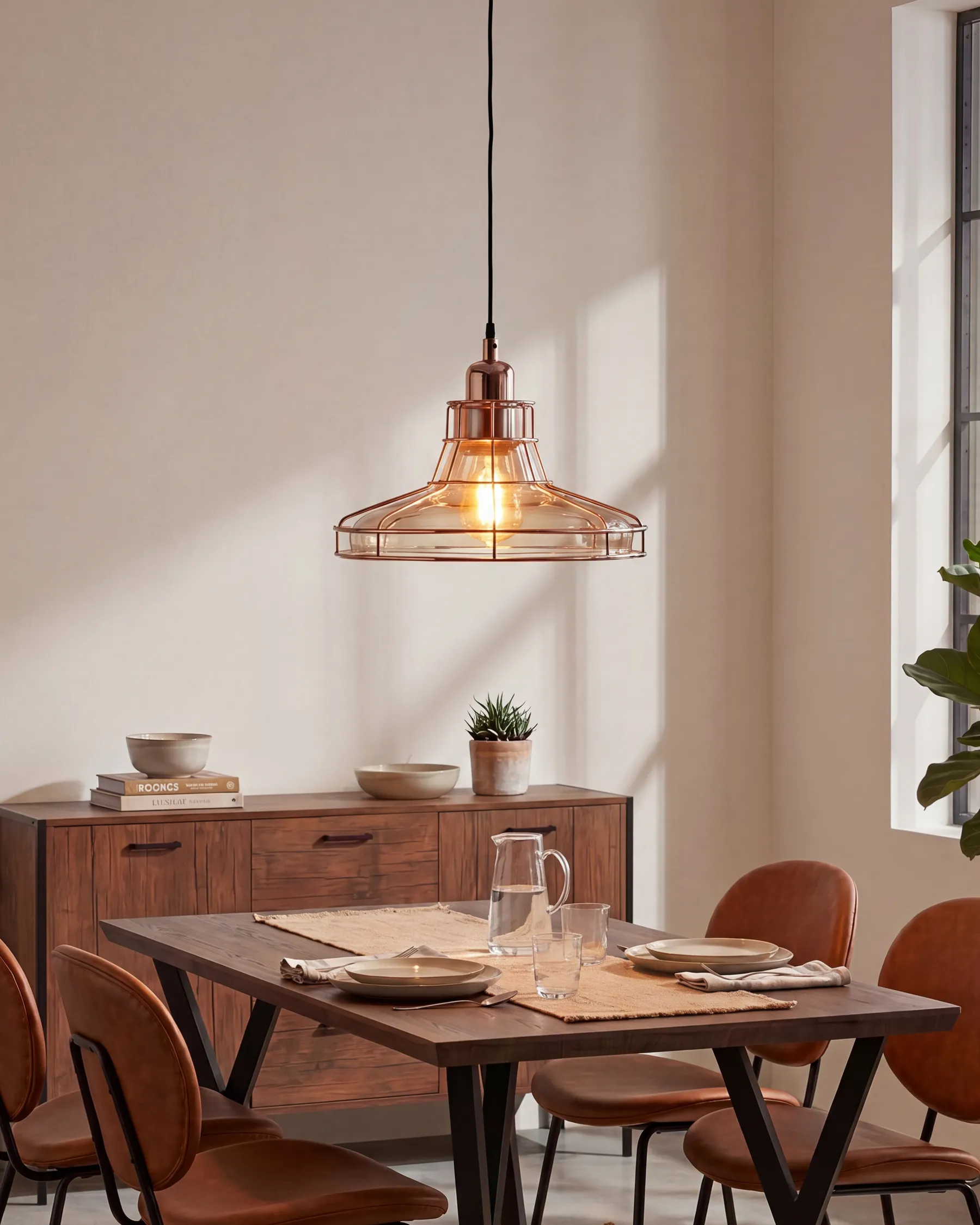 Pendant Lamp TORRE Glass Copper_694029