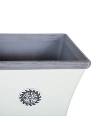 Plant Pot ELATEIA 32 cm White_739708