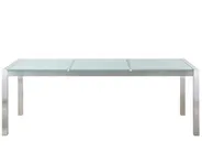 Trädgårdsmatbord GROSSETO 220 cm 100 cm Krackelerat glas Transparent_674122