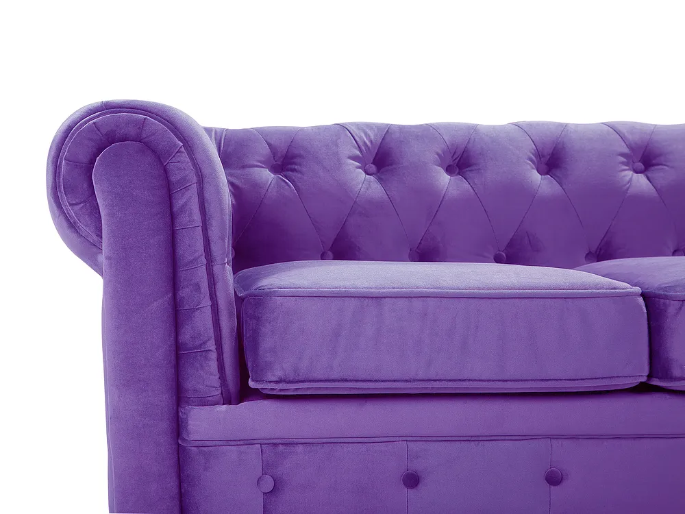 Sohva 3-istuttava CHESTERFIELD Sametti Violetti_705647