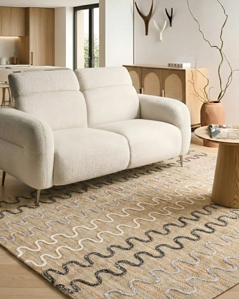 Rug SOGUT Beige 140 x 200 cm Jute