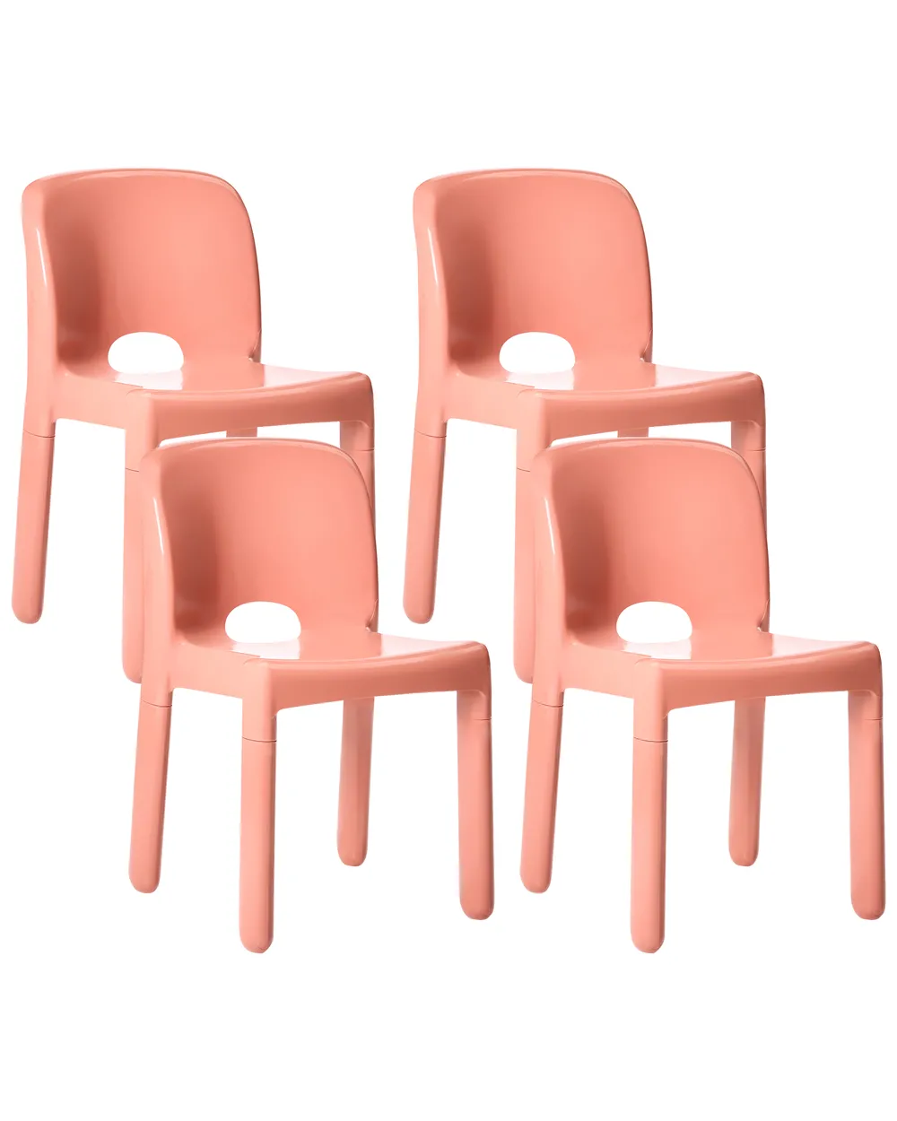 Set of 4 Garden Chairs BETIM Coral