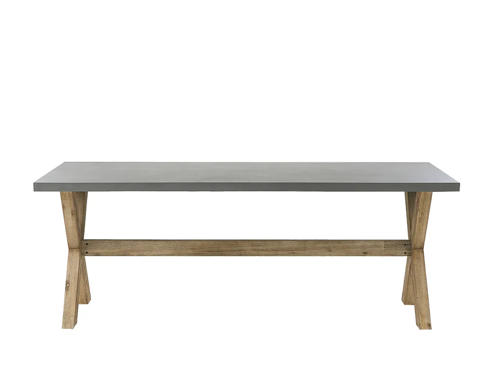 Garden Dining Set with Stools 6 Seater OLBIA Concrete Grey_771461