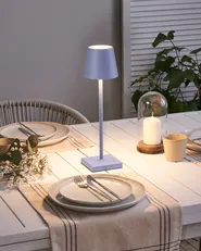 Wireless LED Table Lamp BACEIRO Metal Light Violet_1061023