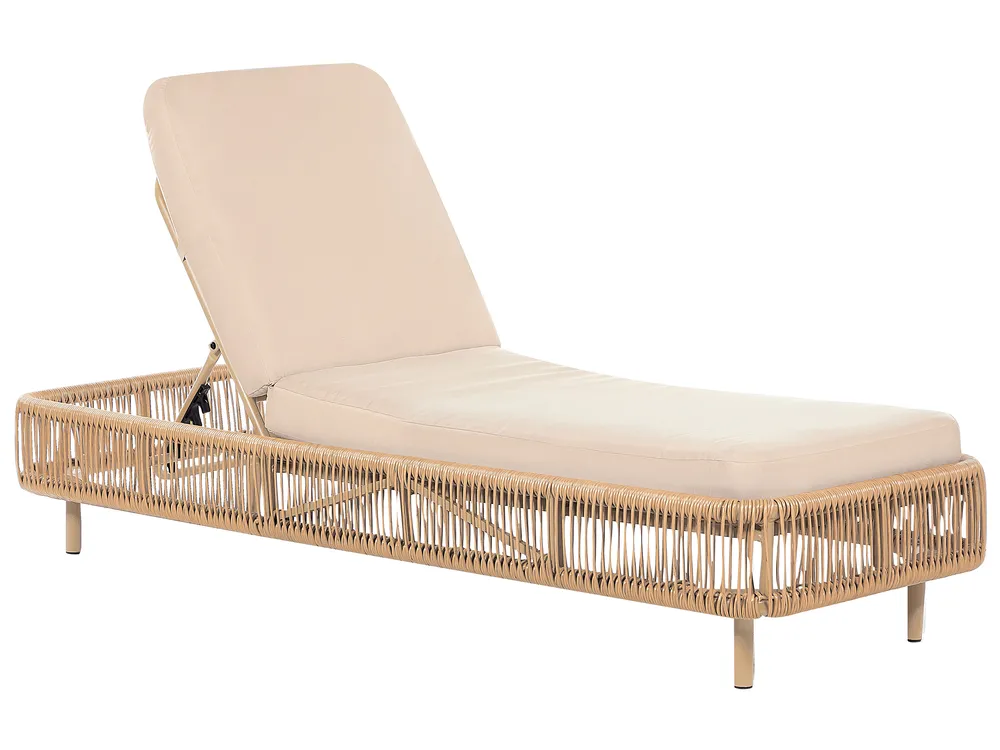 Solseng med pute OSINI PE-rotting Beige_863885