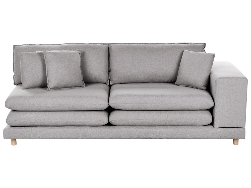 Sofa 2 Seater HEDEN with Cushion Fabric Grey