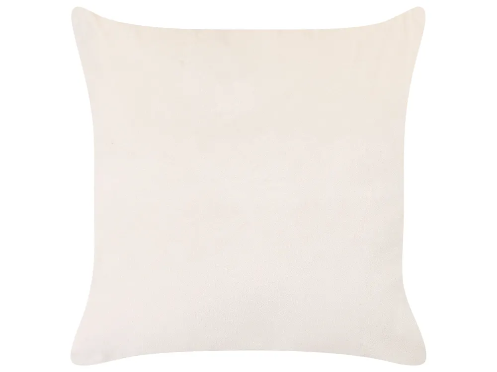 Set of 2 Decorative Cushions TRITELEIA 45 x 45 cm Velvet Pink Floral Pattern_857800