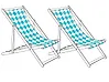 Aurinkotuolin vaihtokangassetti 2 kpl ANZIO/AVELLINO 113 x 44 cm Sininen