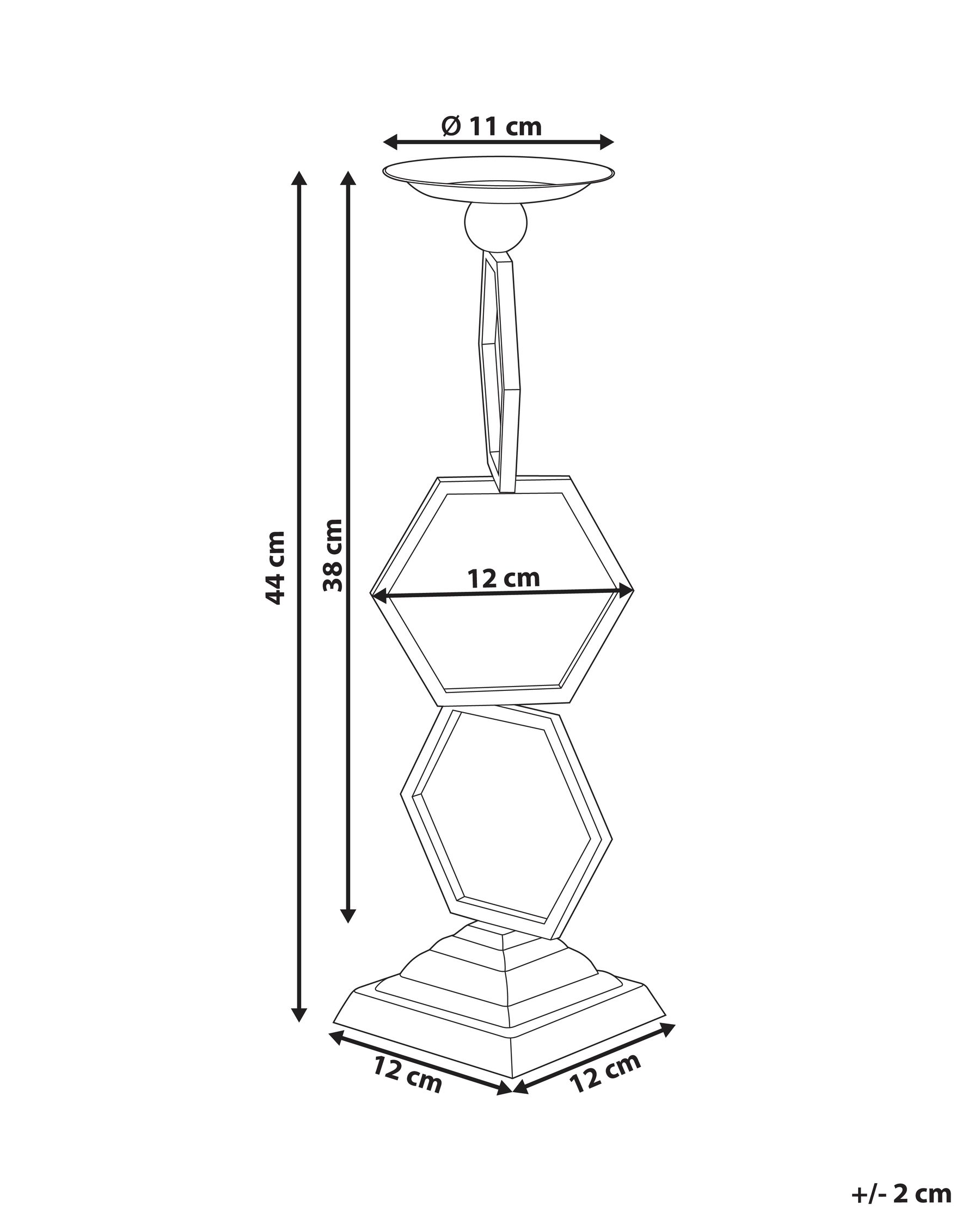 Kynttilänjalka ARDEE 44 cm Metalli Kulta_995156