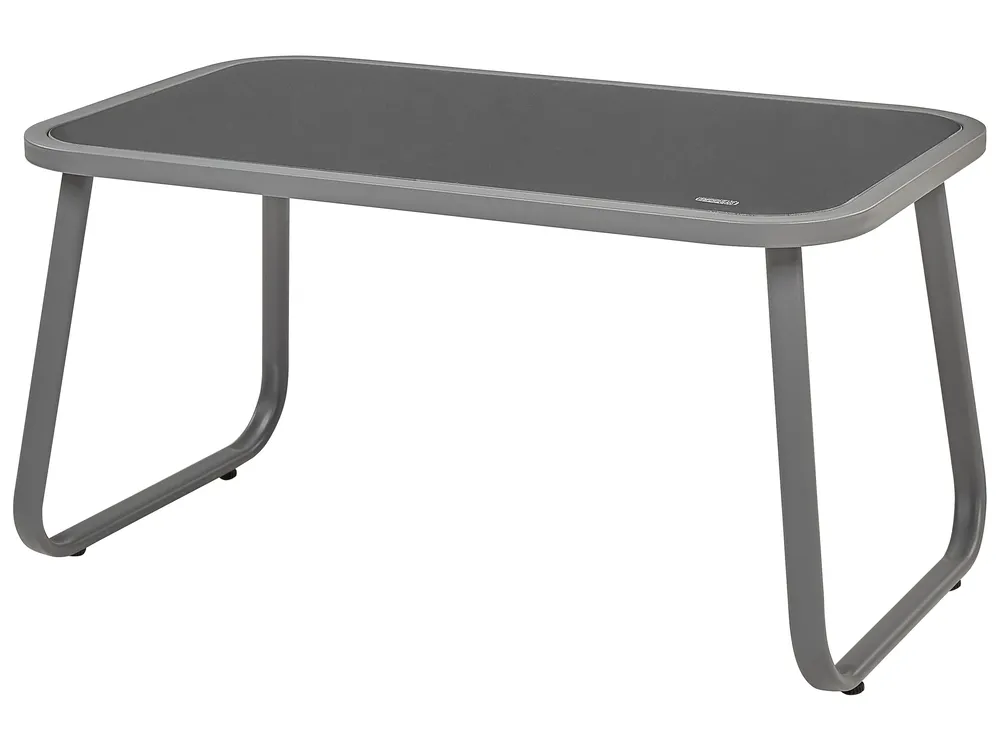 Garden Lounge Set with Table 4 Seater BARREA Metal Grey_921811