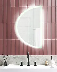 LED Bathroom Mirror BEZONS 49 cm 80 cm Silver_1178557