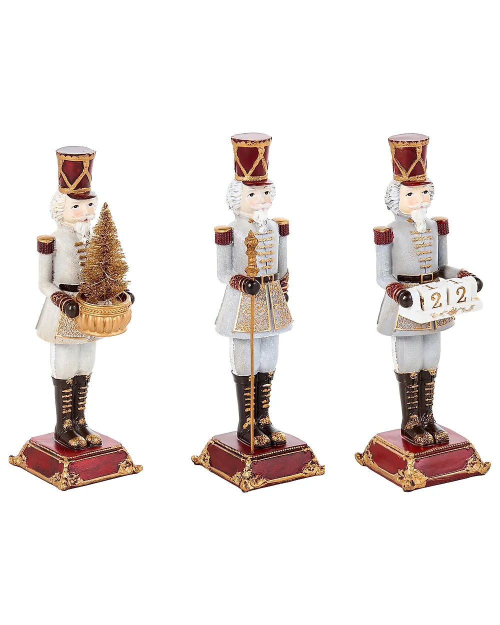 Set med 3 figuriner LED PELLOSNIEMI 32 cm Nötknäckare Flerfärgad_1175297